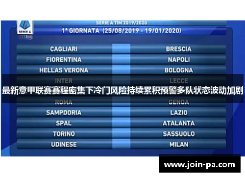 最新意甲联赛赛程密集下冷门风险持续累积预警多队状态波动加剧